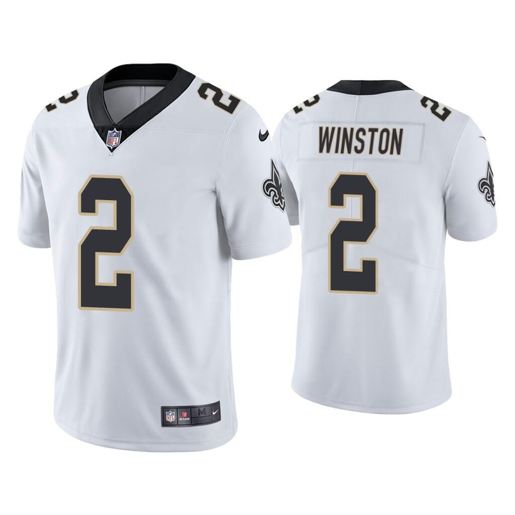 Men New Orleans Saints 2 Jameis Winston Nike White Vapor Limited NFL Jersey
